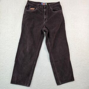 Empyre Relax Corduroy Pants Mens 33 Brown Skate Streetwear Wide Wale Cotton
